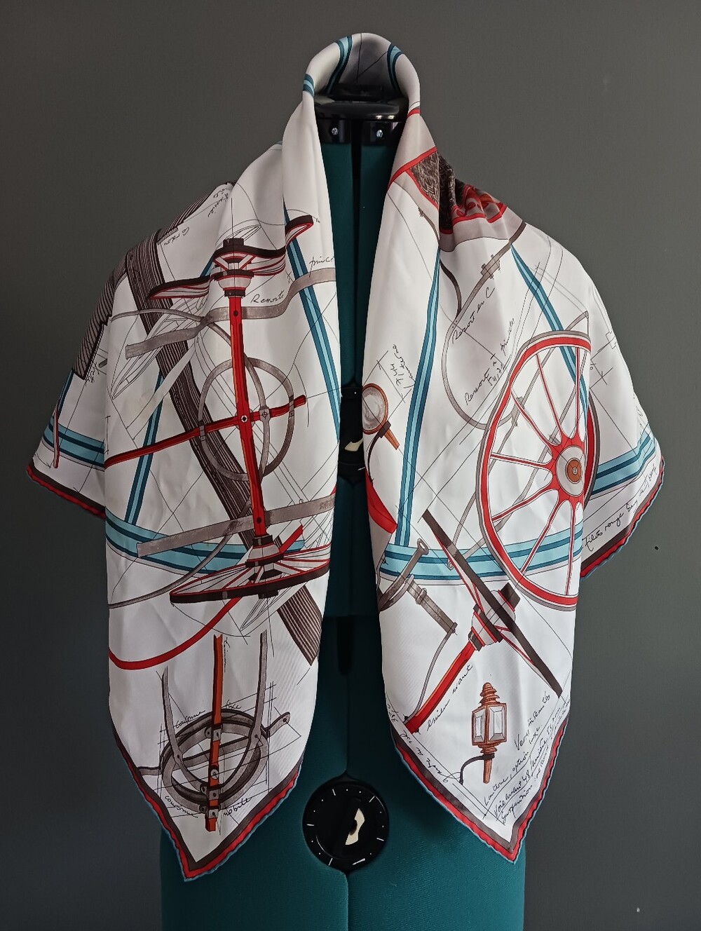 Hermes Project Voture 90 Silk Scarf 35"